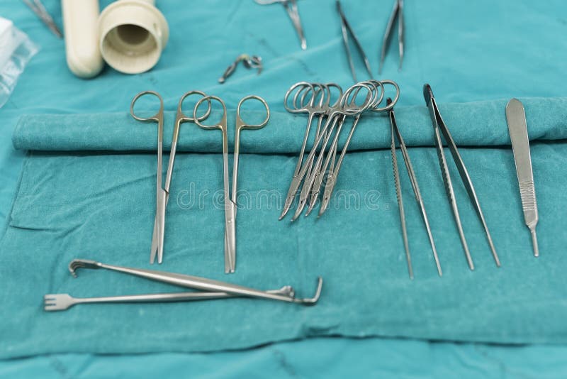 Surgical Instruments for Open Heart Surgery Stock Photo Image of
