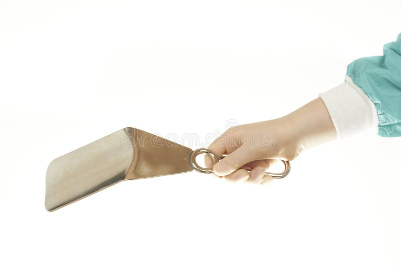 Surgical Retractor Held by Surgeons Hand Stock Image Image of metal