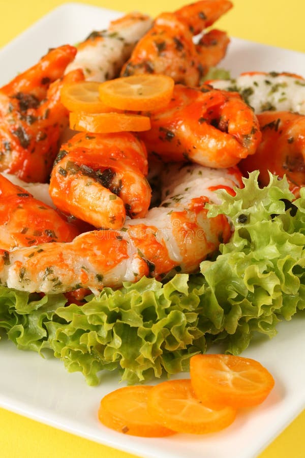 Surimi salad with kumquat stock photo. Image of fish 12979704