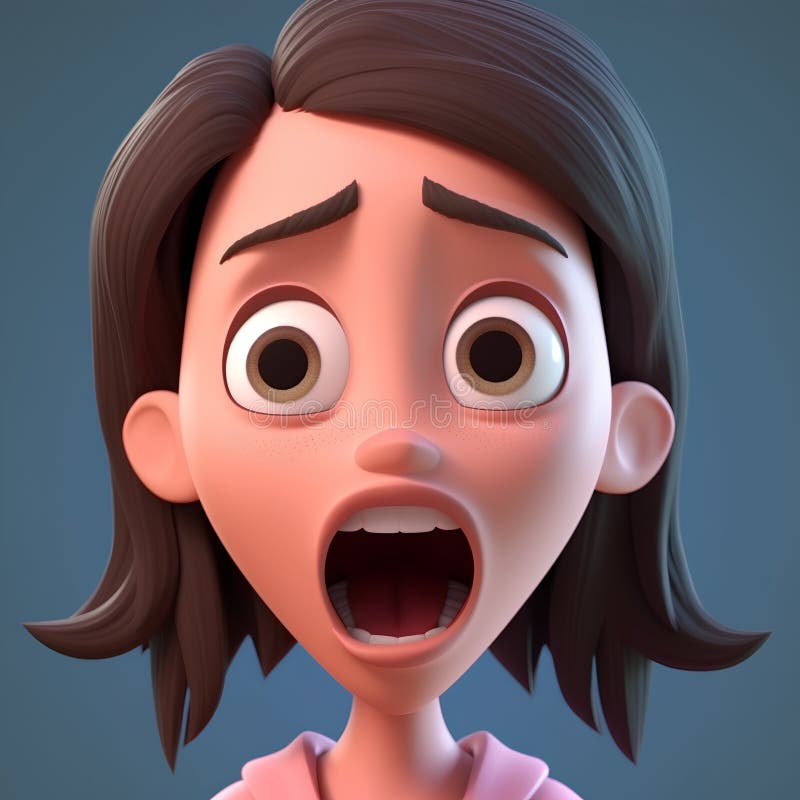 Girl Surprised 3d Stock Illustrations – 266 Girl Surprised 3d Stock ...