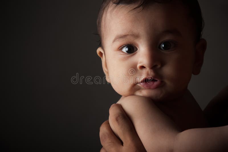 Surprised indian baby boy