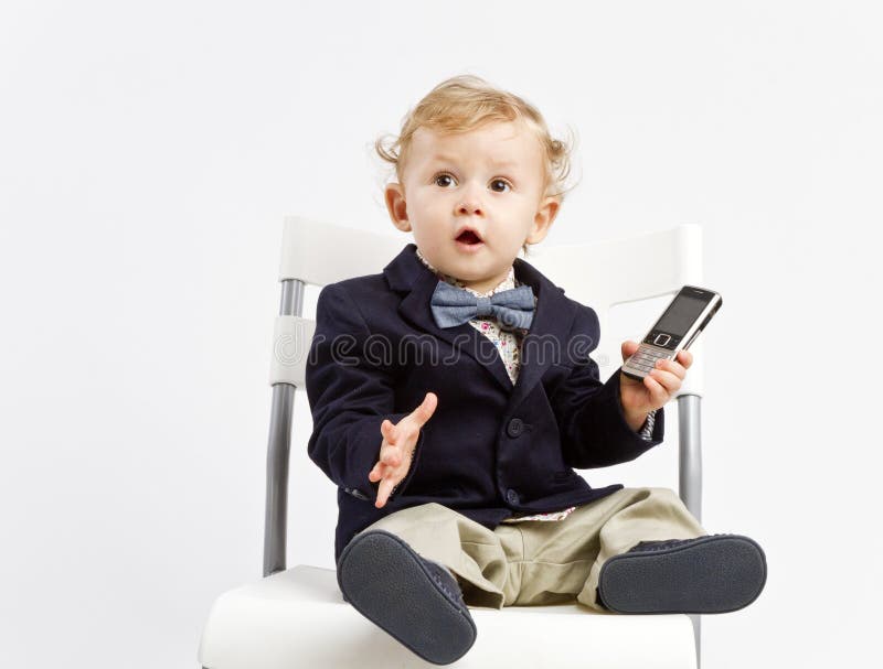 Surprised office baby royalty free stock images Surprised office baby royalty free stock images