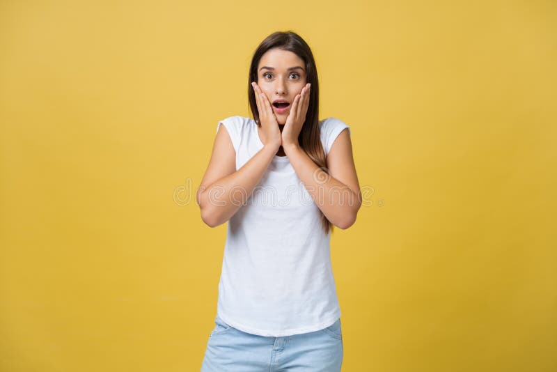 Surprised Teenage Girl Show Shocking Expression With Something