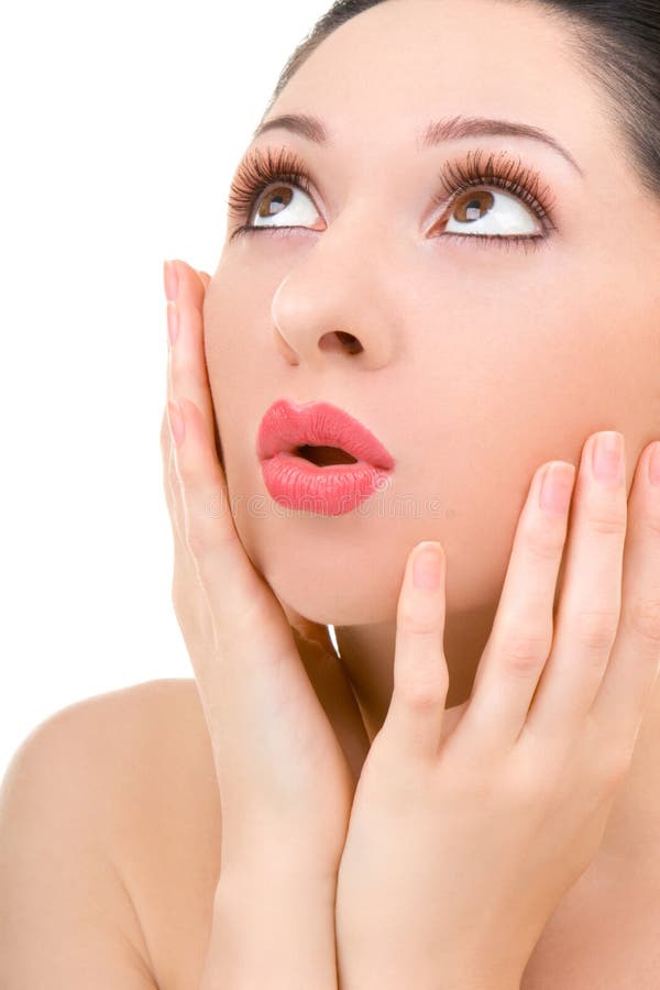 Notice effect. Удивленная женщина.