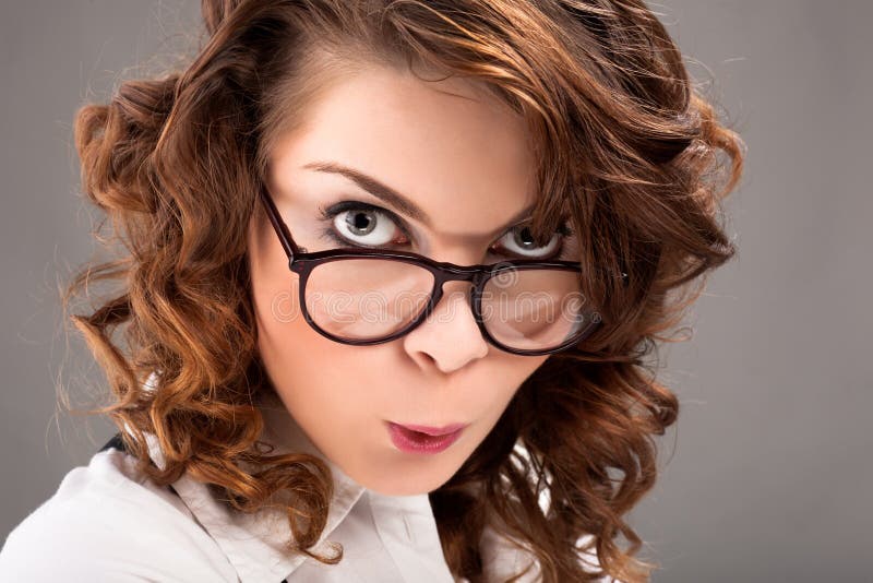 Surprised Professional Woman In Glasses Stock Photo Image Of Business