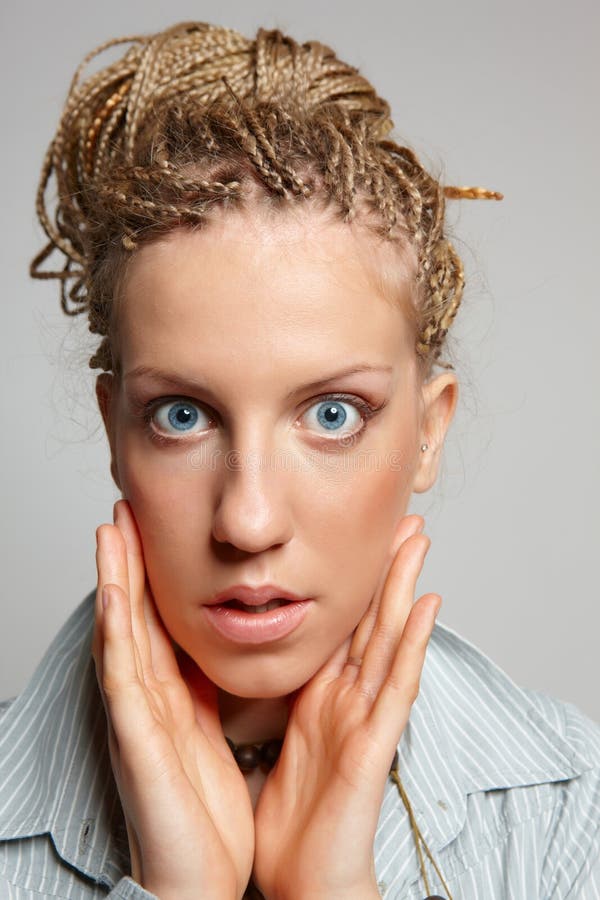 Surprised young woman royalty free stock image Surprised young woman royalty free stock image