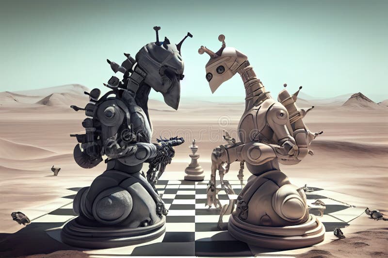 Futuristic Cyber Chess Holographic Pieces AI Stock Illustration -  Illustration of capabilities, board: 281330419