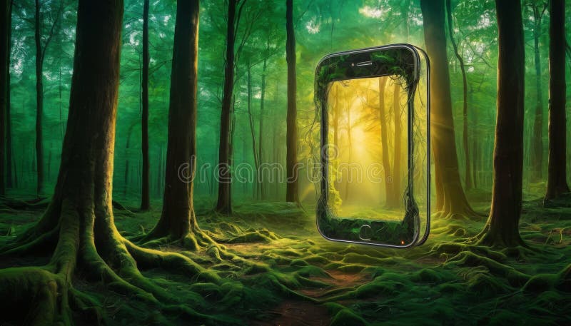 Surreal Forest Portal Concept stock image