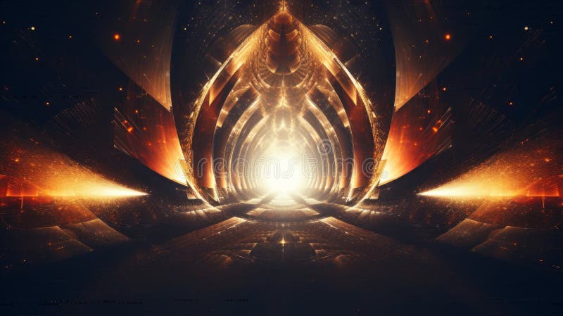 A surreal hyper zoomed in portal with abstract elements royalty free illustration