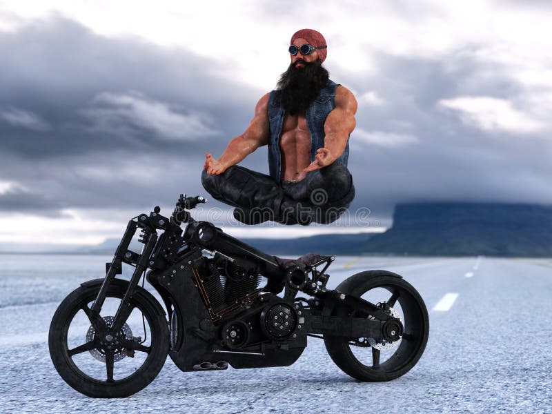 Surreal Motorcycle Zen, Biker, Bike vector illustration Surreal Motorcycle Zen, Biker, Bike vector illustration