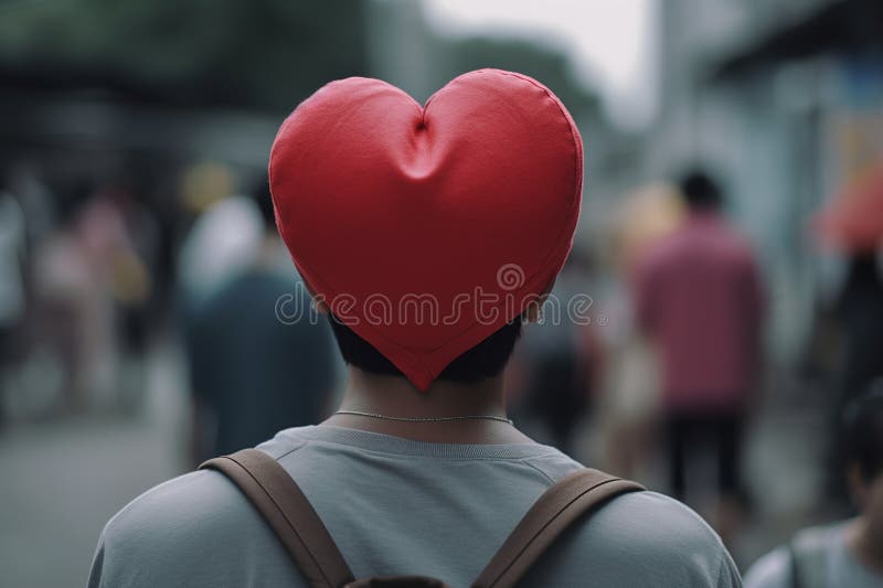 A Surreal Portrait of a Person with a Head Shaped Like a Heart ...