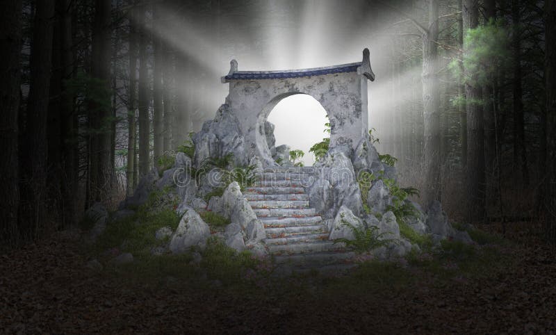 Surreal Science Fiction Gate, Portal, Background