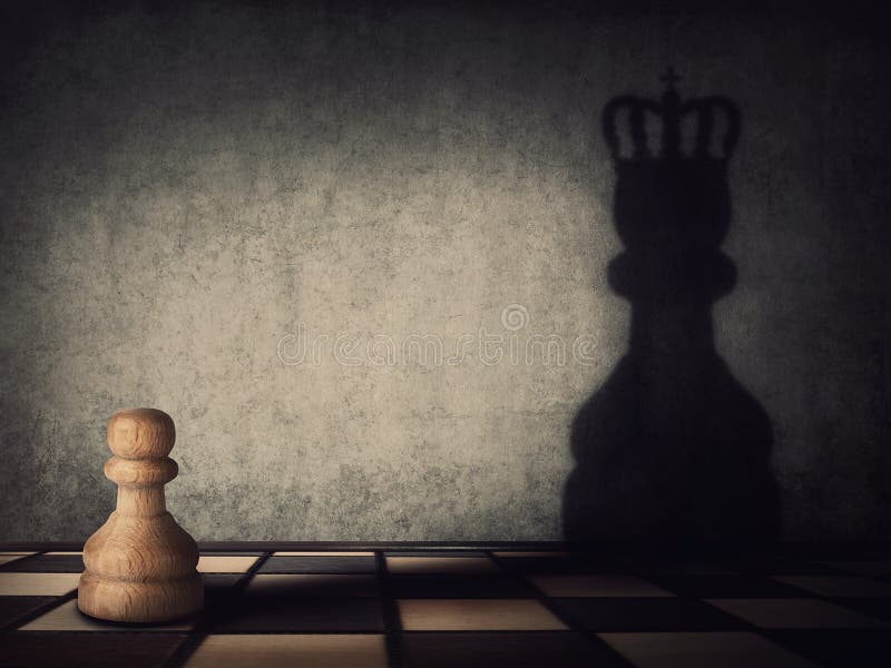 Wallpaper chess, queen, shadow, pawn for mobile and desktop