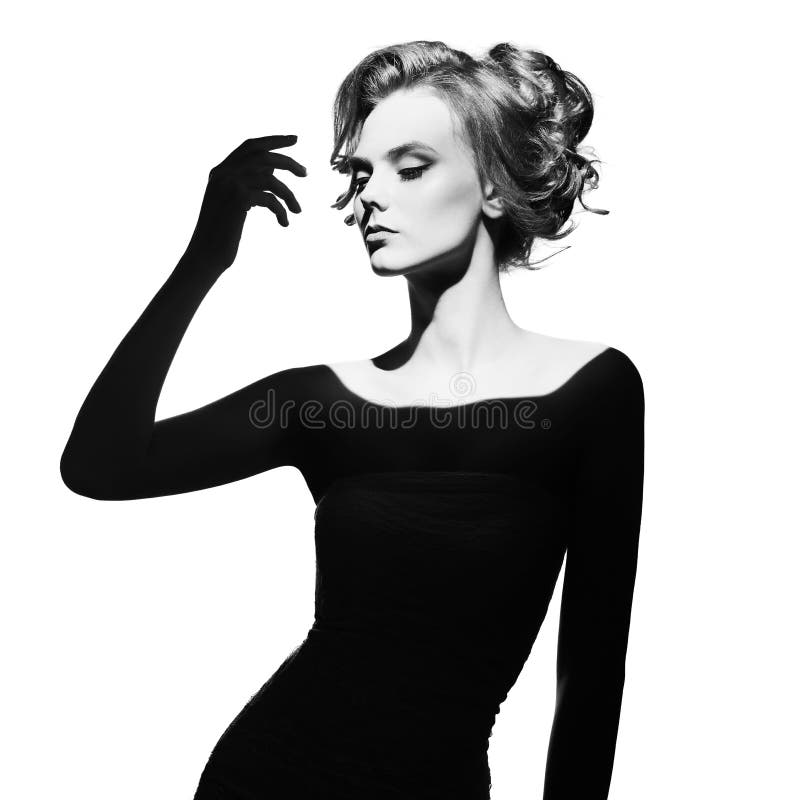 Surrealistisk stående av den unga damen royaltyfri bild Surrealistisk stående av den unga damen royaltyfri bild