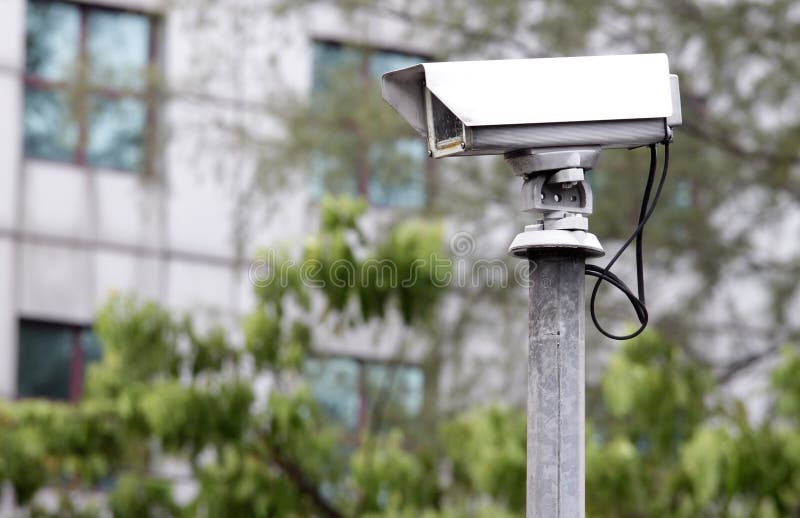 Surveillance camera stock image