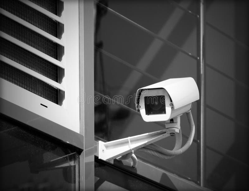 Surveillance camera stock image