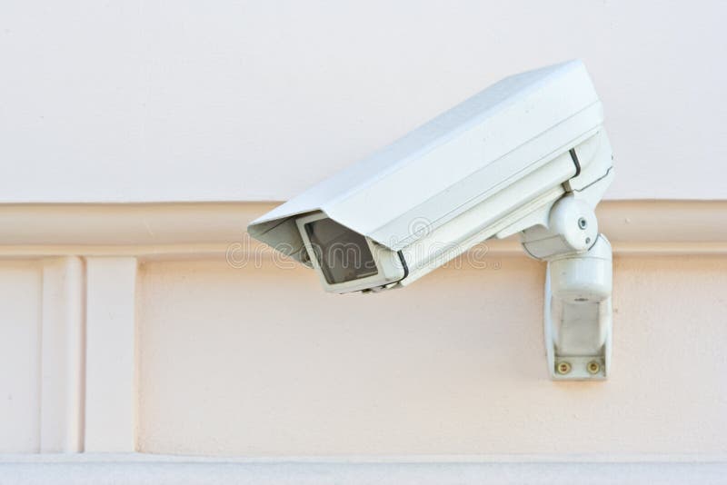Surveillance camera stock photo