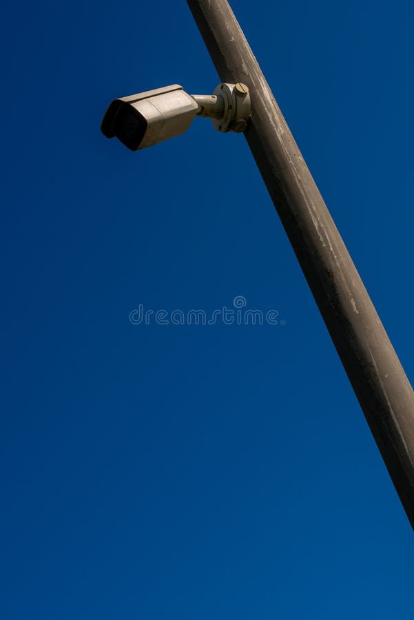 Surveillance Camera on Pole royalty free stock image