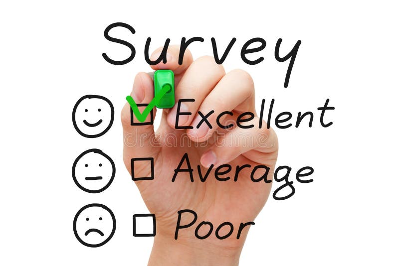 Survey Excellent Evaluation stock photography Survey Excellent Evaluation stock photography