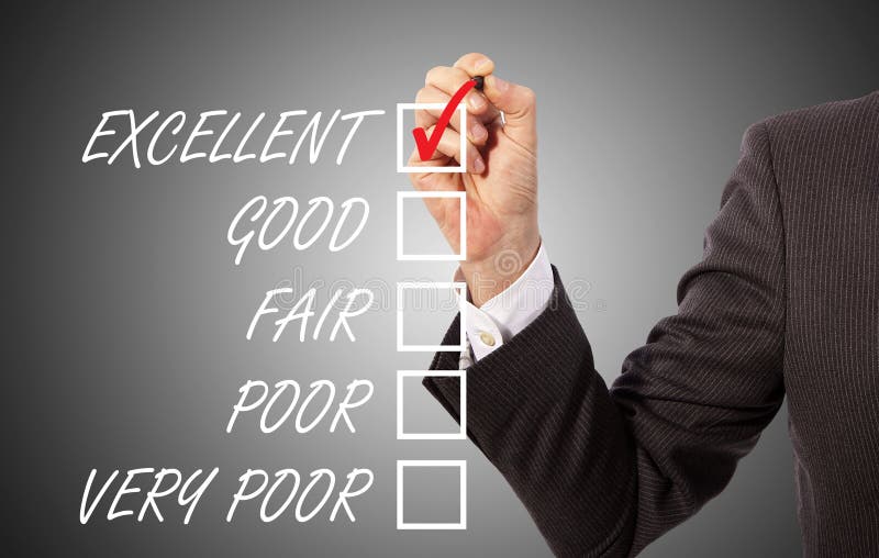 Businessman take survey on glass board, grey background. Board survey stock images, royalty-free photos and pictures