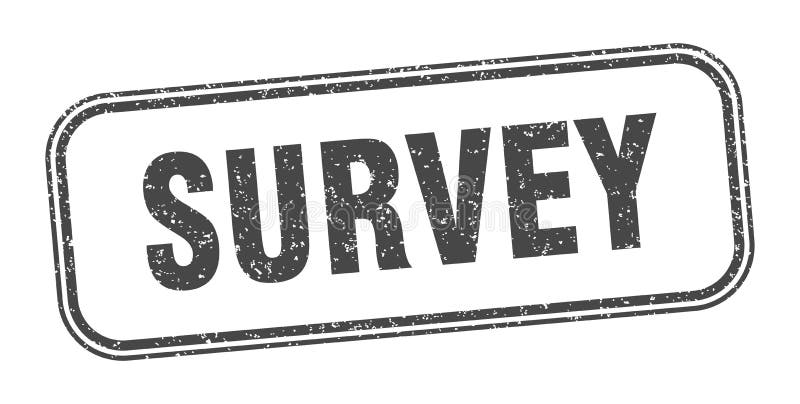 Survey stamp square grunge sign label royalty-vrije illustratie