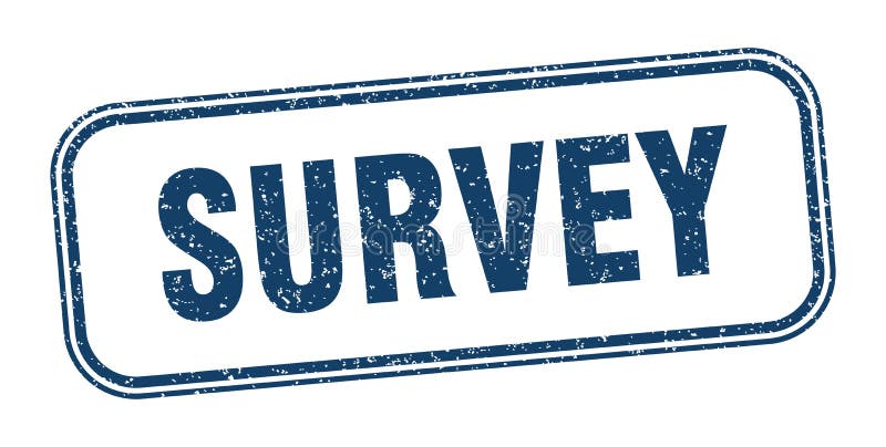 Survey stamp square grunge sign label stock illustratie