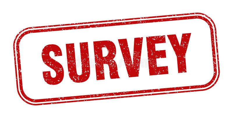 Survey stamp square grunge sign label stock illustratie