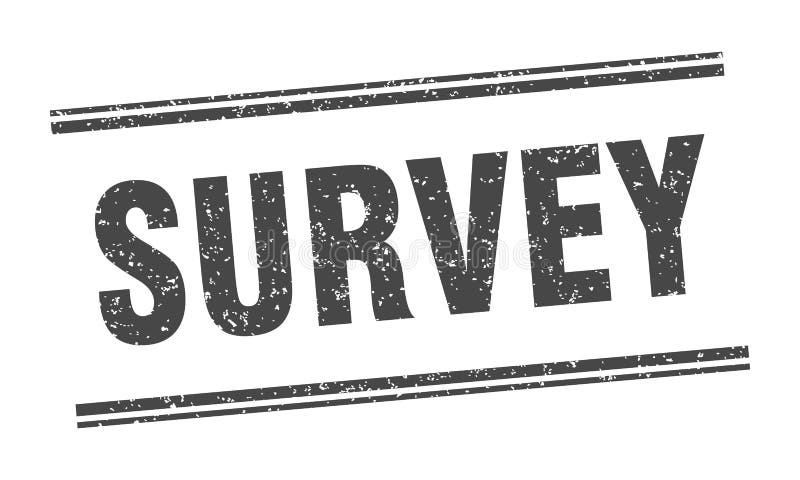 Survey stamp square grunge sign label royalty-vrije illustratie
