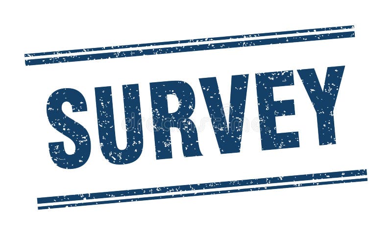 Survey stamp square grunge sign label stock illustratie