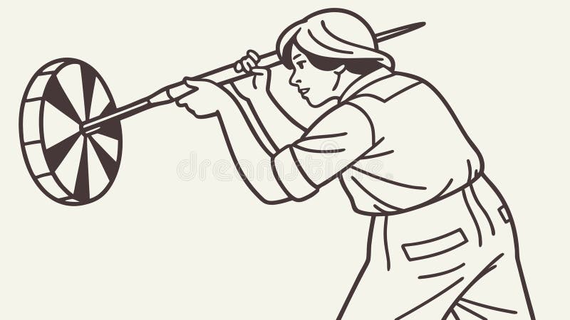 A detailed vector illustration of a surveyor precisely measuring with a theodolite or transit, indicating precision work. Perfect for civil engineering, construction, land surveying, and technical education. Represents accuracy, professional tools, and foundational planning in development, vector design Generative AI. Theodolite logo vectors