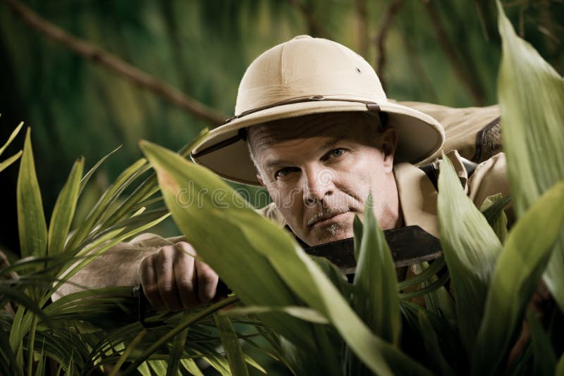 Surviving in the jungle stock photos