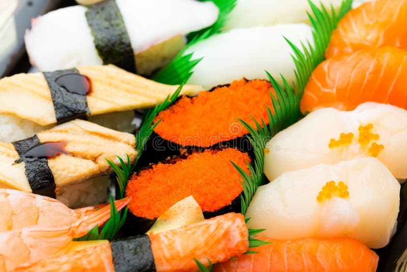Sushi bento box stock photo. Image of oriental, food 36247744