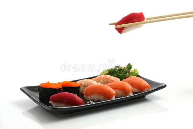 Pickled Ginger with Soy Sauce and Wasabi for Sushi Stock Photo Image