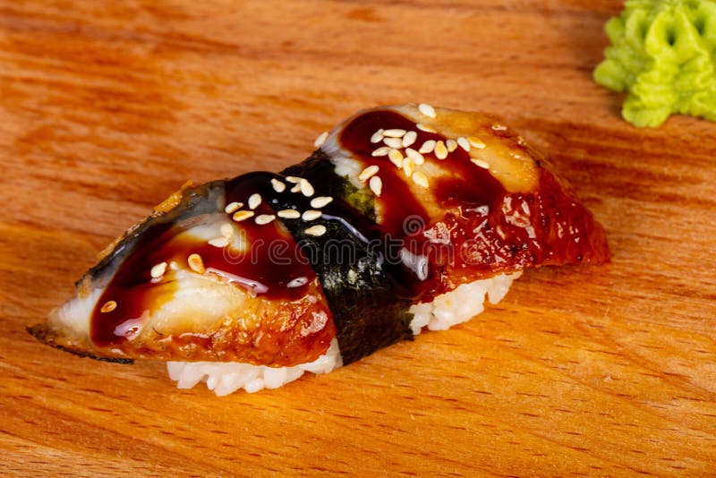 Sushi with eel stock image. Image of slice, rice, asian - 129416871