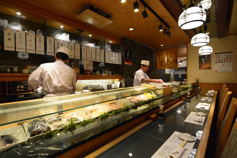 Sushi Restaurant. Shibuya. Tokyo. Japan Editorial Image - Image of