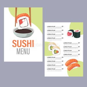 Sushi And Japanese Food Menu Design With Food Elements Asian Cuisine Sushi And Japanese Food Menu Design With Food Elements Asian Cuisine