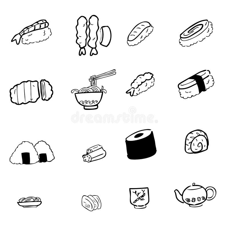 This is a picture of Selective Sushi Drawing Easy It is a photo of Selective Sushi Drawing Easy