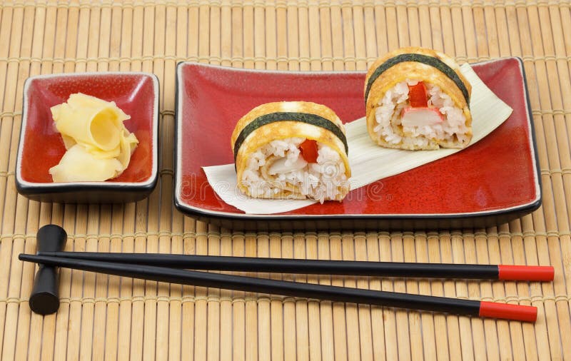 Sushi kit stock photo. Image of japanese, oriental, salmon 12440174