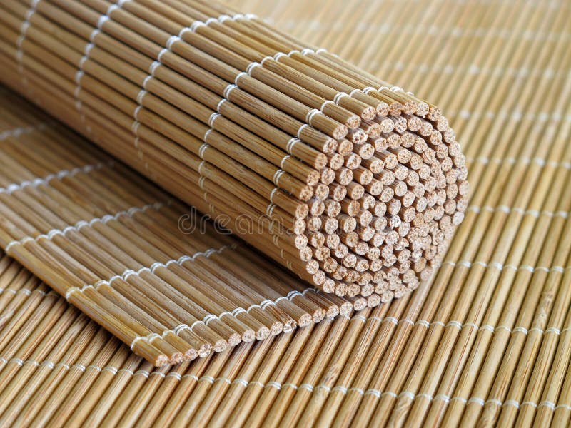 Bamboo Mat Used Rolling Maki Sushi Stock Photo 2755664