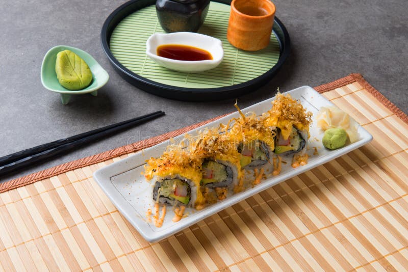 Sushi rolls japanese food royalty free stock image