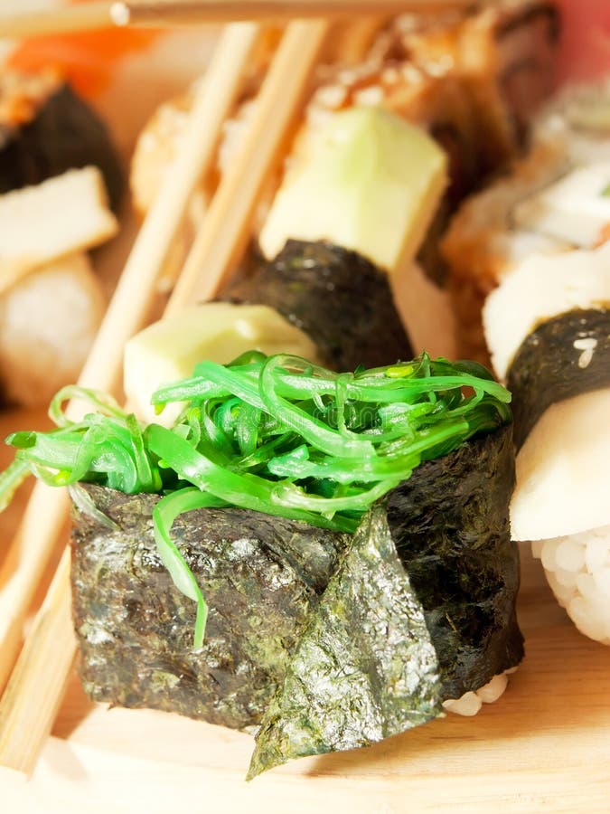 Sushi in seaweed stock photo. Image of nori, fish, eastern 62004362