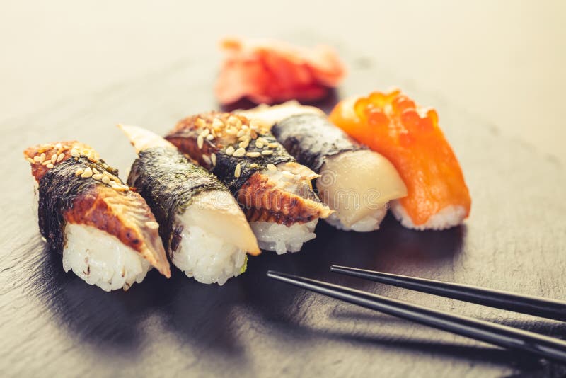 Sushi set close-up royalty free stock photography Sushi set close-up royalty free stock photography