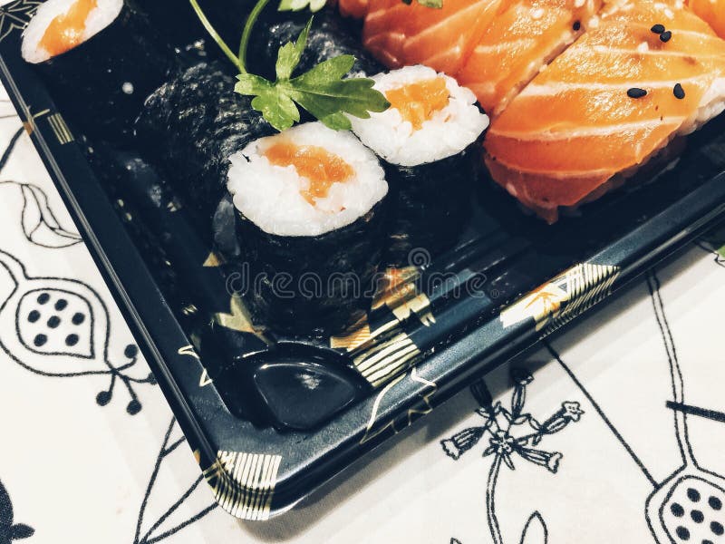 Sushi time stock image. Image of plate, sushi, food 113386539