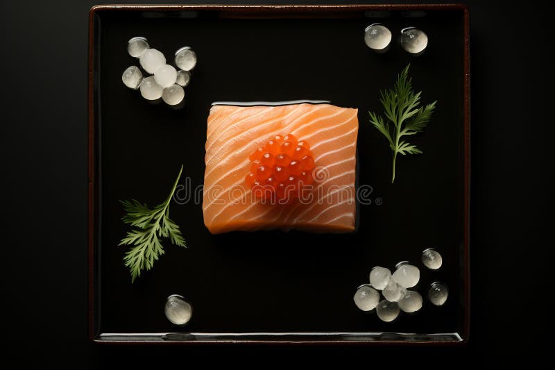 Sushi Traditional Japanese Dish Made with Rice, Treated with Rice