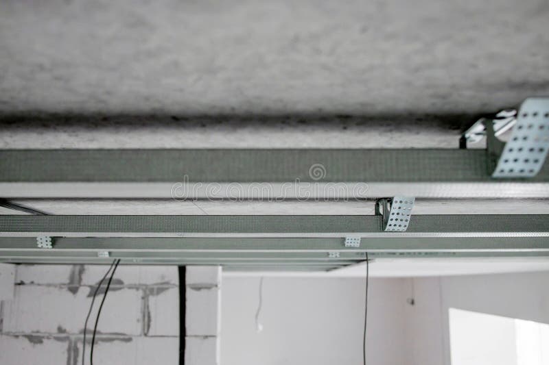 Suspended Ceiling Structure With Profiles For Installation Of Ceiling Suspended Ceiling Structure With Profiles For Installation Of Ceiling