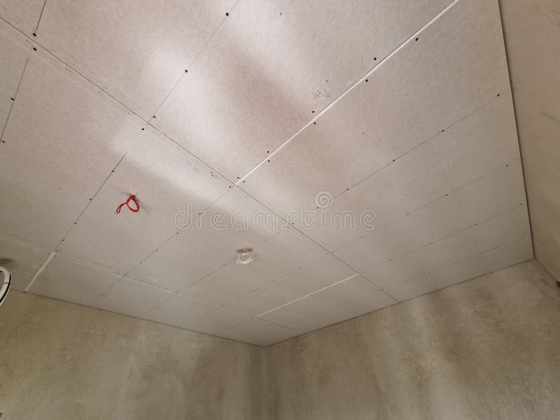 Suspended Drywall Ceilings in the New House Stock Photo Image of
