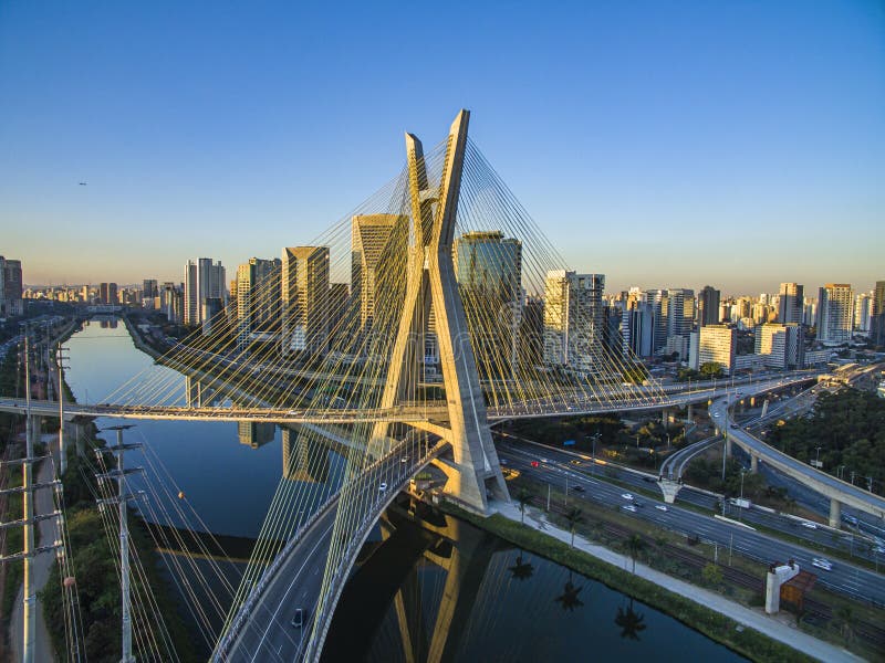 Suspension bridge. Cable-stayed bridge in the world. royalty free stock image Suspension bridge. Cable-stayed bridge in the world. royalty free stock image