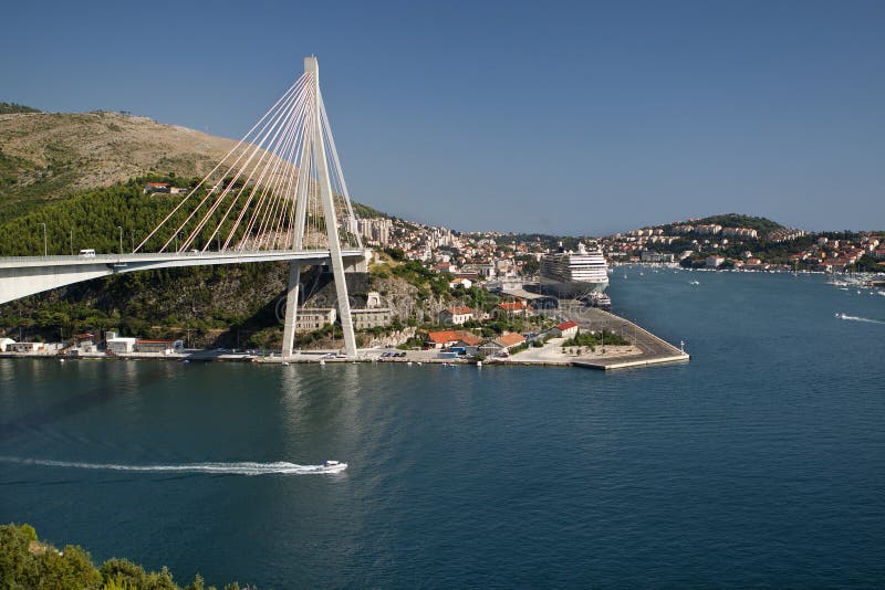 Suspension bridge in Dubrovnik, Croatia