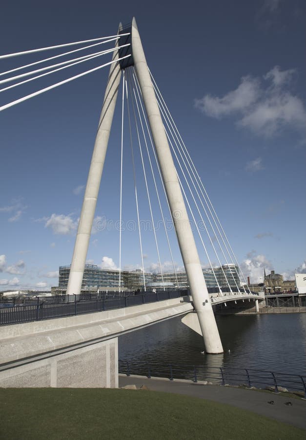 Suspension Bridge In Southport UK Stock Photo Image of vertical