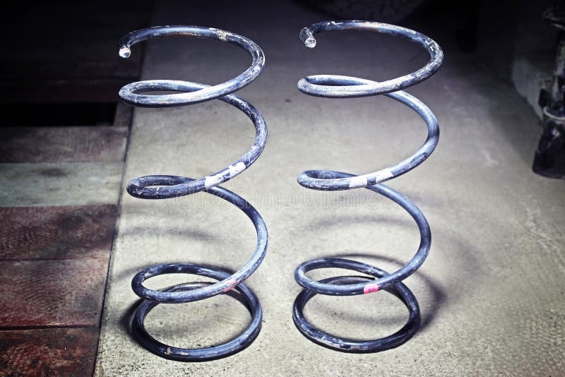 Automotive Suspension Springs! Stock Photo Image of curled, flexible